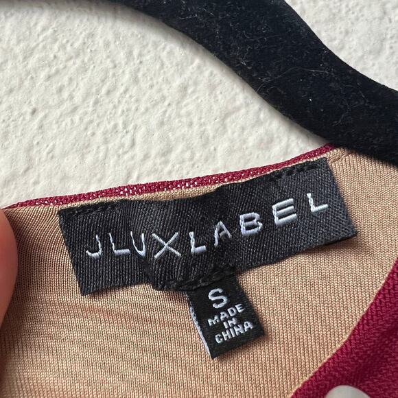 JLuxLabel Burgundy Ruched Long Sleeve Bodycon Dress Size S - Picture 4 of 6